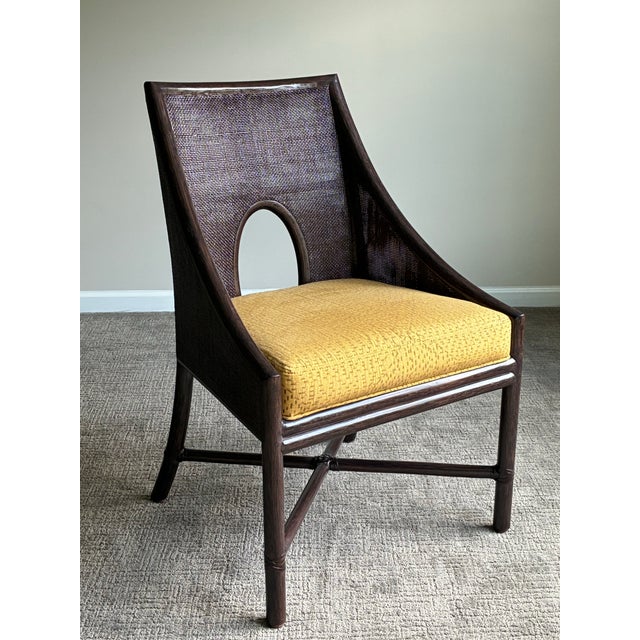 Late 20th Century Late 20th Century Set of 6 Barbara Barry for McGuire Tobacco Cane Dining Chairs For Sale - Image 5 of 11