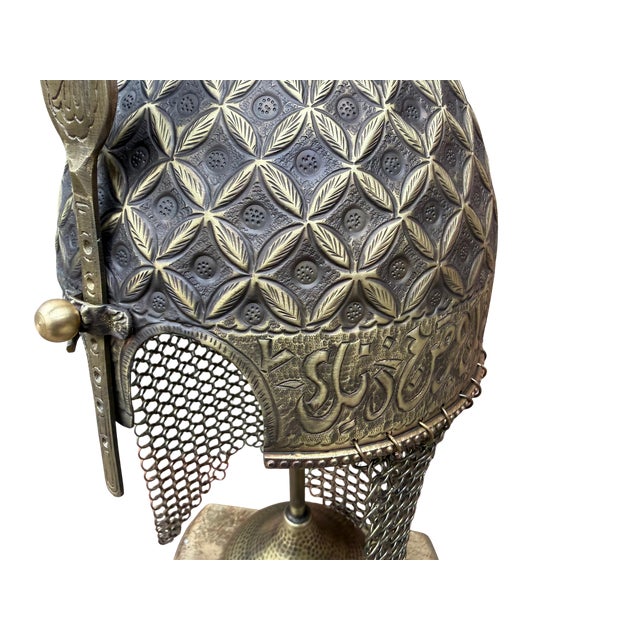 Hand-Chased Ottoman Helmet For Sale - Image 9 of 13