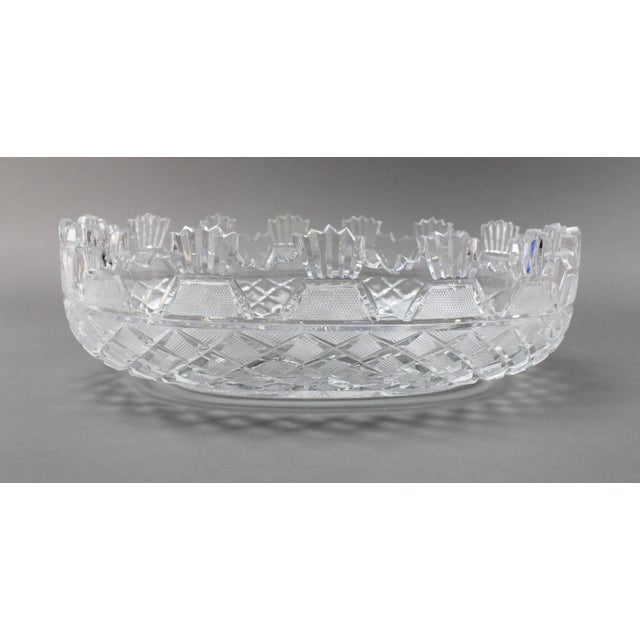Waterford Crystal Heritage Collection Kennedy Large Oval Centerpiece Bowl. Measures approximately 13 3/4" long, 9 1/2"...