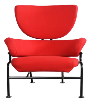 PL19 or Tre Pezzi Lounge Chair in Red Fabric by Franco Albini for Poggi, 1970s