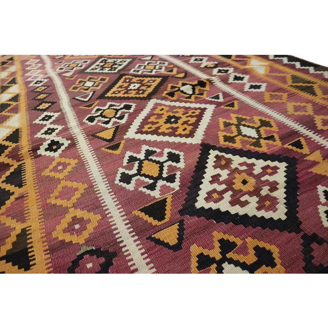 Antique Caucasian Kilim Rug, 1920s For Sale - Image 3 of 18