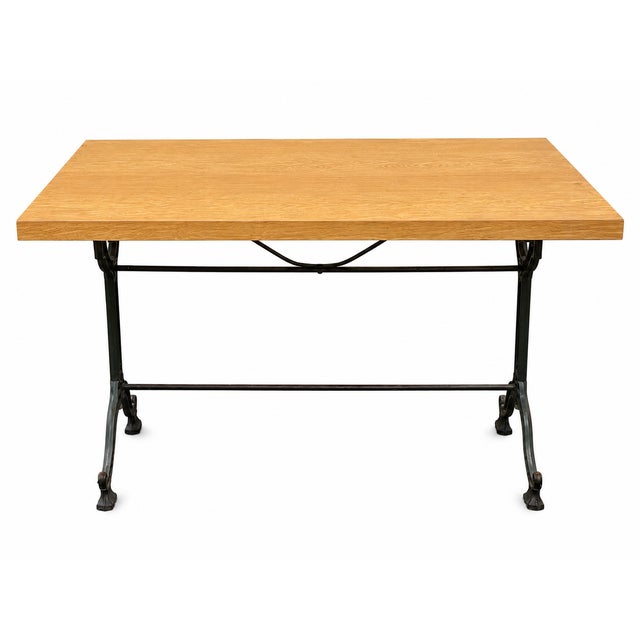 Black Antique Bistro Table in Engraved Wrought Iron, 1950s For Sale - Image 8 of 8