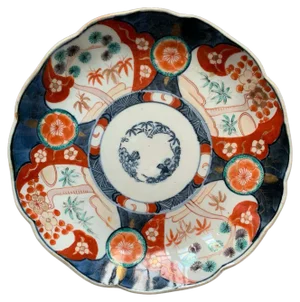 19th Century Imari China Porcelain Plate, 1850s
