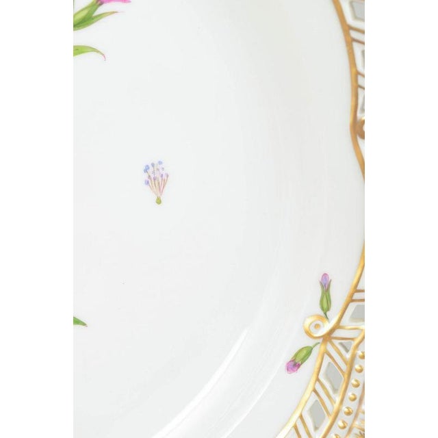 Large Flora Danica Platter with Open Pierced Border from Royal Copenhagen, 1960s For Sale - Image 4 of 10