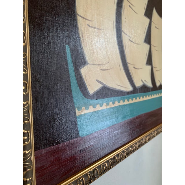 Traditional Contemporary Impressionist Style Seascape Painting on Canvas, Framed For Sale - Image 3 of 6