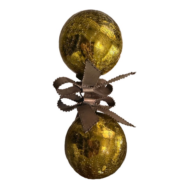 Set of 13 Kugel Mercury Glass Ornaments in Silver, Gold, and Red For Sale