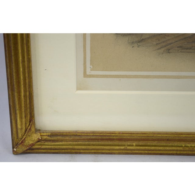 English Antique English Royalty Print in Fine Giltwood Frame For Sale - Image 3 of 5