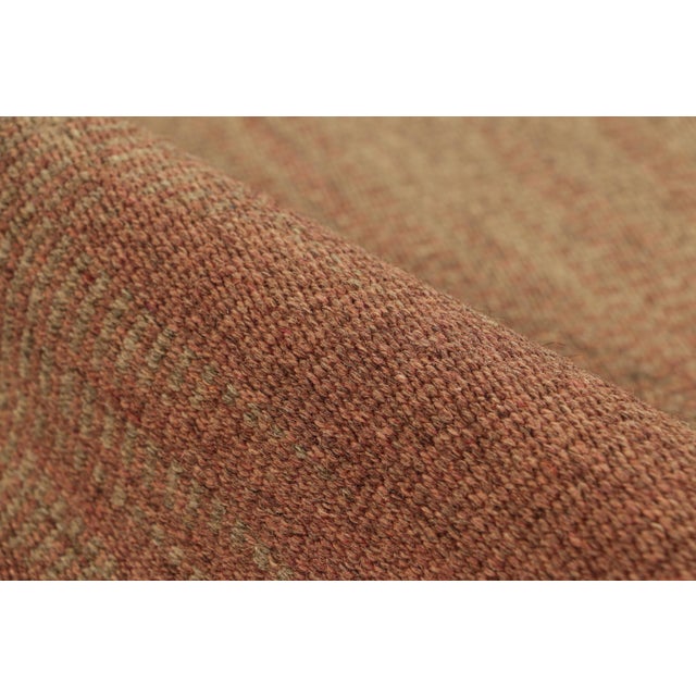 Textile Rug & Kilim’s Contemporary Kilim in Red and Beige Stripes and Geometric Patterns For Sale - Image 7 of 7