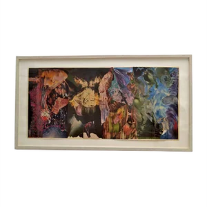 Abstract Collage Art in Multi Colours by Bill Allan, 1990s