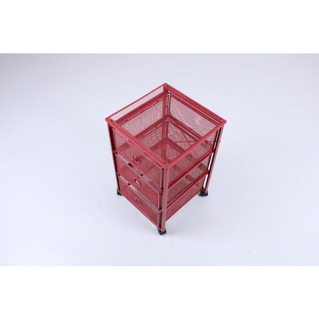 Postmodern Red Metal Storage Unit from Ikea, 1980s For Sale - Image 11 of 14