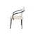 - 32.25"h, 26"w, 24"d, 17.75" seat height - By Ettore Sottsass for Knoll, Italy, 1980s - Painted metal frame, beige multi-...
