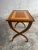 Wood X-Shaped Leg Side Table For Sale - Image 7 of 13