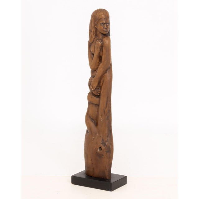 Mid 20th Century Ben Lassen Mother and Child Carved Wood Sculpture For Sale - Image 5 of 11