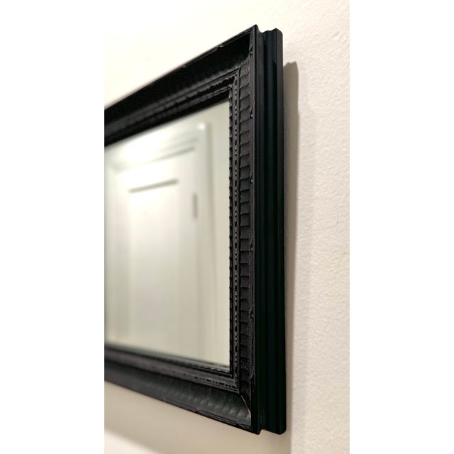 Ebony Wood Framed Small Mirror Ready to Hang For Sale - Image 4 of 11