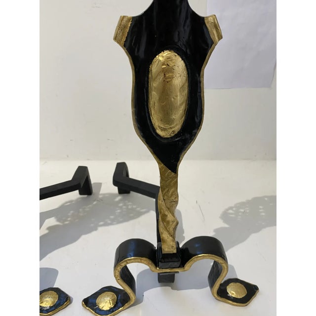 English Tudor Andirons 1920s For Sale - Image 3 of 13