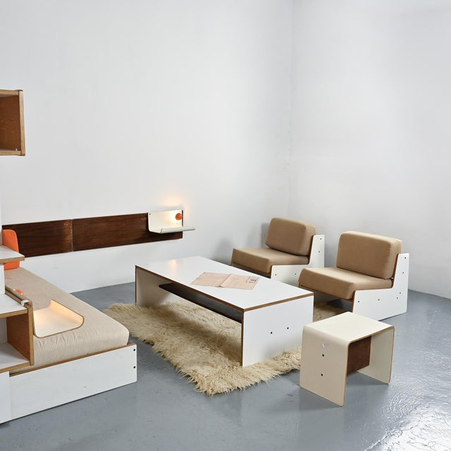 Pair of lounge chairs designed by Pierre Guariche and produced by Negroni in France around 1970. The design is based on...