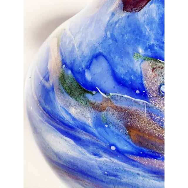 1970s Italian Blue Glass Vase, Italy, 1970s For Sale - Image 5 of 12