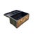 Vintage Distressed Brick Red Brown Lotus Cranes Oriental Wood Trunk Table For Sale - Image 12 of 12
