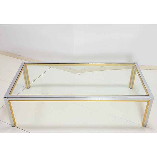 1970s Coffee Table in Brass attributed to Renato Zevi, Italy, 1970s For Sale - Image 5 of 10