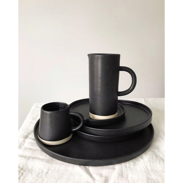 2020s Casa Cubista Matte Tableware - Plates, Small, Black For Sale - Image 5 of 9