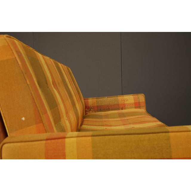 Vintage Mid-Century Plaid Wool Couch/Sofa by Jens Risom, 1960s For Sale - Image 12 of 15