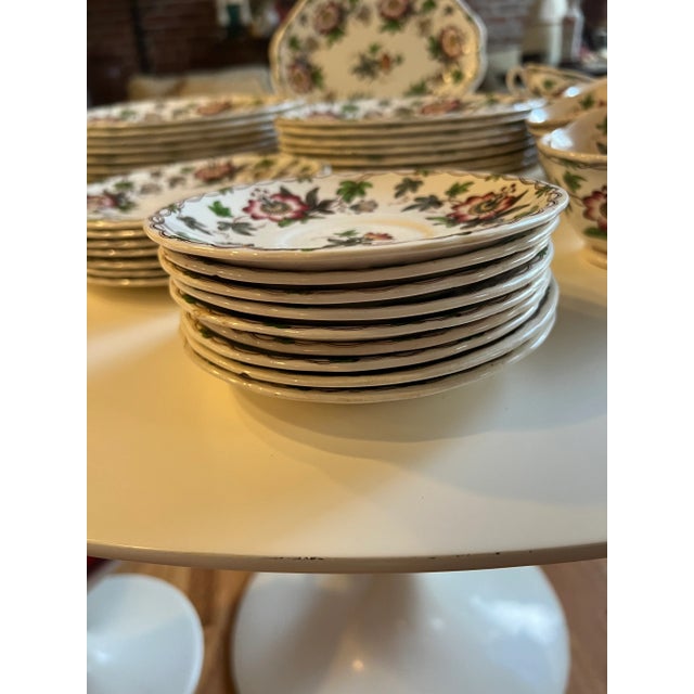 Ceramic 19th Century Circa 1860 English Minton Passion Flower Transfer Ware Dinnerware Set- 43 Pieces For Sale - Image 7 of 13
