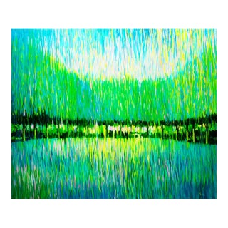 Artist Andrei Sitsko "City Park VII" Modern Original Painting For Sale