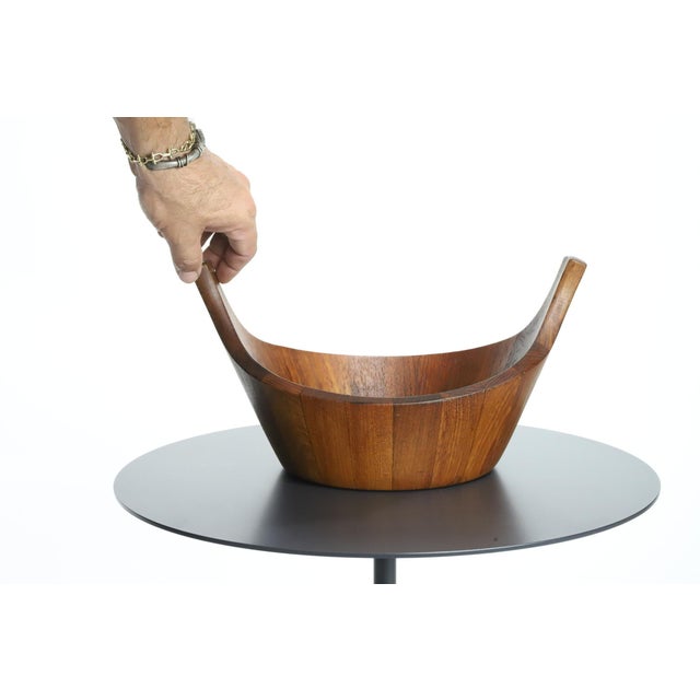 1950s Dansk Teak Staved Viking Salad Bowl by Jens Quistgaard For Sale - Image 14 of 17