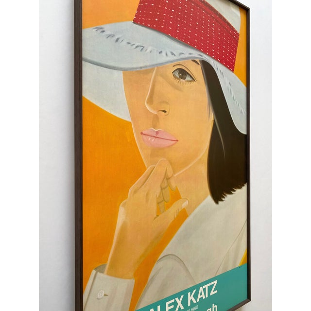 Metal Alex Katz Vintage 1980 Pop Art Lithograph Print Framed Large Modernist Exhibition Poster " Red Band " 1978 For Sale - Image 7 of 17