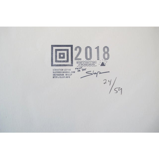 Original Silkscreen Concert Poster, Sebastien Lepine, Trois Fois Passera For Sale - Image 4 of 7