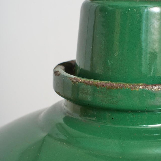 1950s Industrial Green Pendant Light from Thorlux, 1950s For Sale - Image 5 of 8