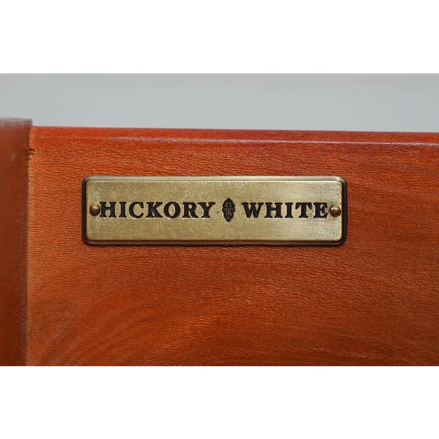 Hickory-White Italian Continental Mahogany 2 Drawer Nightstand For Sale - Image 17 of 18