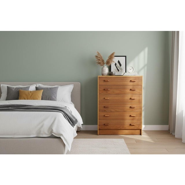 1960s Danish Modern Teak Six-Drawer Dresser, Maple-Tone Satin Finish For Sale - Image 17 of 17