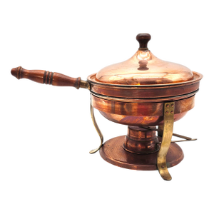 Vintage Charles R. Reugger New York Copper and Brass Complete Chafing Dish