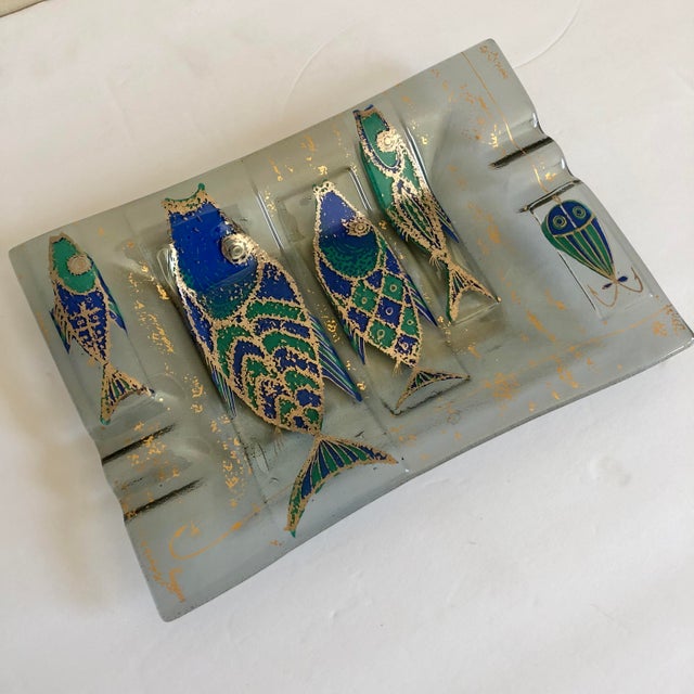 Mid Century Higgins Art Glass Fish Ashtray Chairish