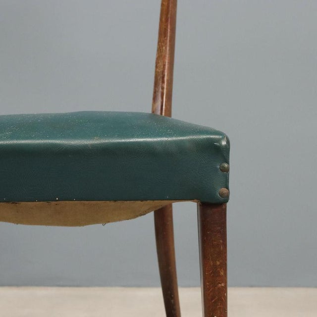 Vintage Chair in Stained Beech, 1950s For Sale - Image 6 of 13