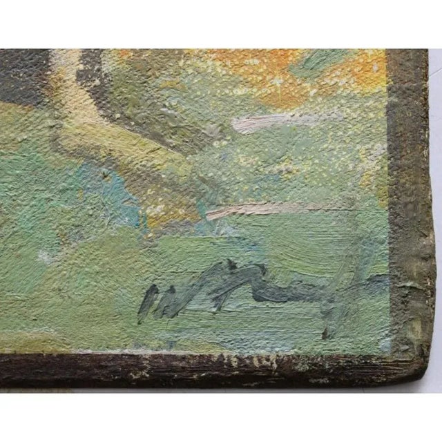 Victor Karnauh, Wandering Soul, Oil on Cardboard, 1990s For Sale - Image 4 of 6