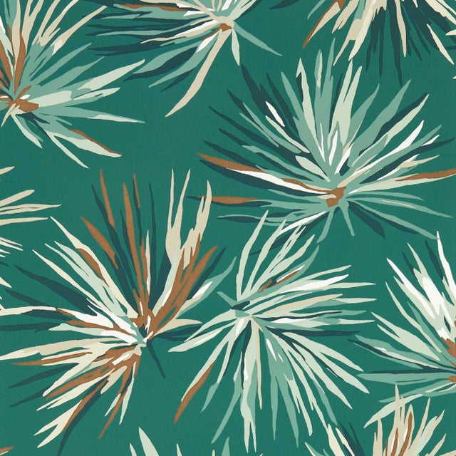 Harlequin Aucuba Wallpaper in Forest/Copper For Sale