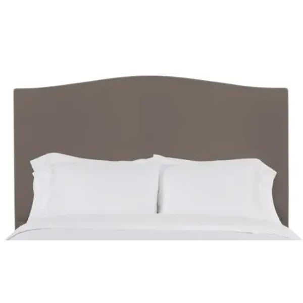 Hazel Twin Headboard, Mushroom Velvet For Sale