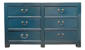 1980s Blue Dresser