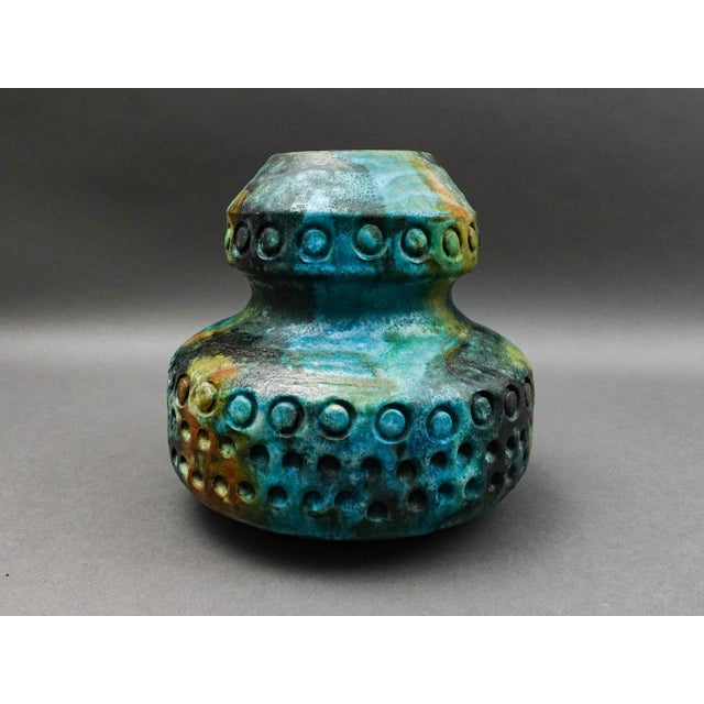 Alvino Bagni Alvino Bagni Italy for Raymor Sea Garden Mid-Century Modern Art Pottery Vase For Sale - Image 4 of 9