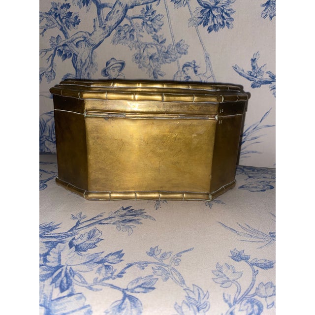 Brass Antique Brass Lidded Box For Sale - Image 8 of 12