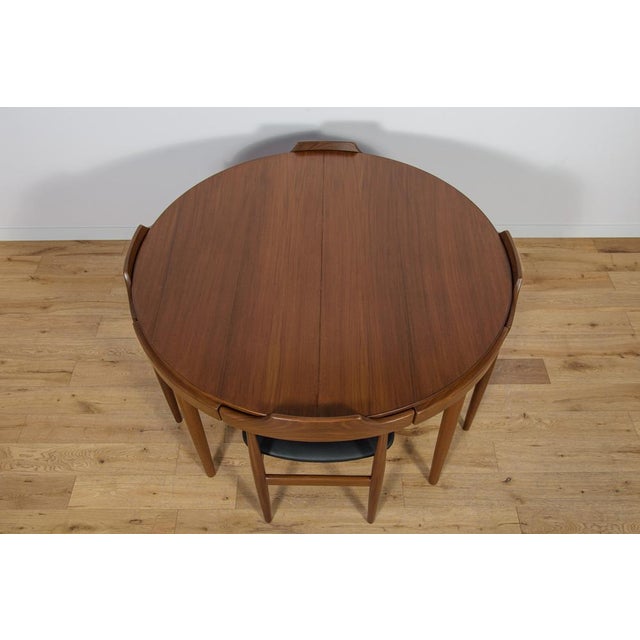 Hans Olsen Mid-Century Teak Dining Table & Chairs by Hans Olsen for Frem Røjle, Denmark, 1960s, Set of 5 For Sale - Image 4 of 18