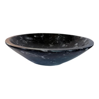 12” Orthoceras Fossil Stone Bowl For Sale