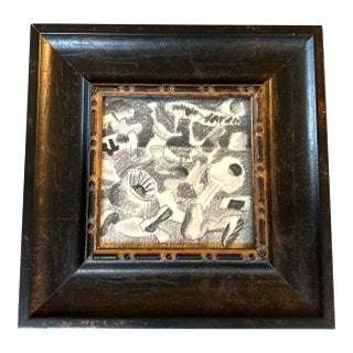 1940’s Original Abstract Expressionist Charcoal Drawing / Watercolor Painting For Sale