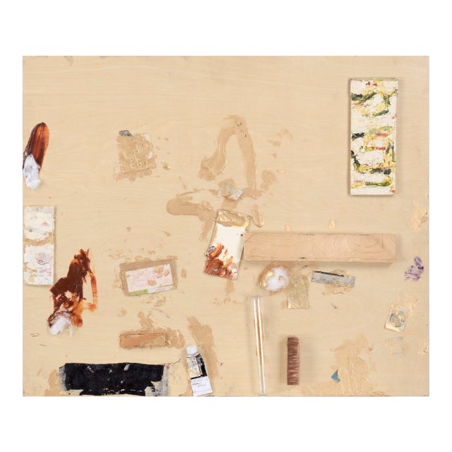 "His Name Was Writ in Acrylic Paint" - Abstract Assemblage by Michael Pauker For Sale