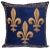 French Fleur De Lis Woven Jacquard Velvety Chenille Feather/Down Pillow 18" Square For Sale - Image 4 of 6