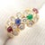 Late 20th Century Rare Christian Dior Yellow Gold Ruby Emerald Sapphire Diamond Flower Ring, Size 5.75 For Sale - Image 10 of 14