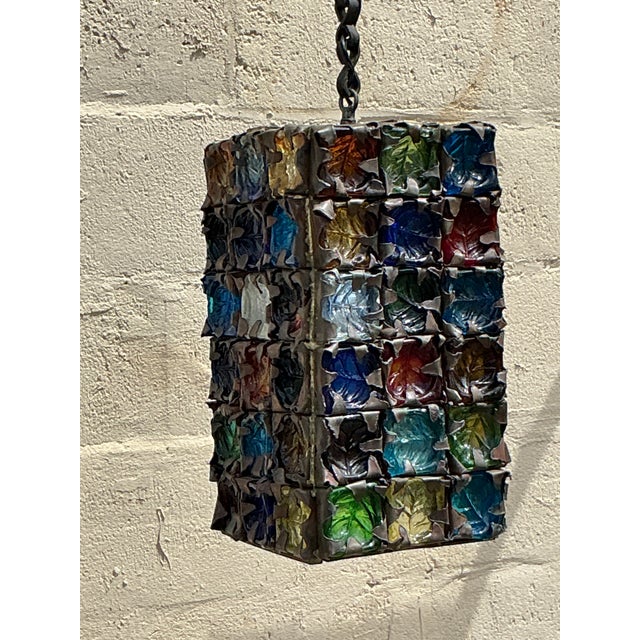 Mid 20th Century Vintage Mid 20th Century Brutalist Hanging Pendant After Felipe Delfinger for Feders For Sale - Image 5 of 9
