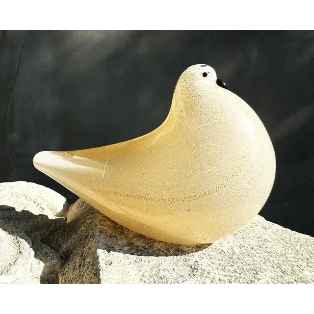 Venice Pigeon Figurine in Golden Glass from Barovier & Toso, 1950s For Sale - Image 3 of 18